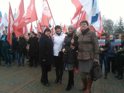 Преподаватели кафедры на митинге-концерте в честь 3-летия присоединения Крыма к России