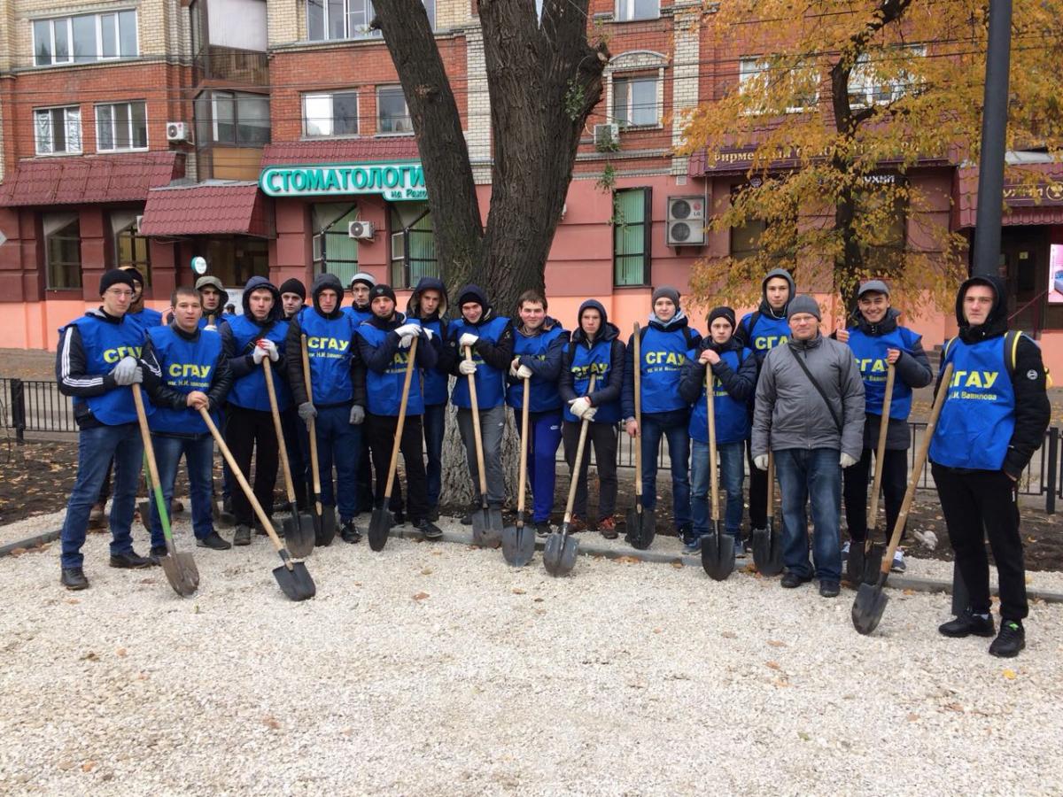 Субботник в сквере по улице Рахова