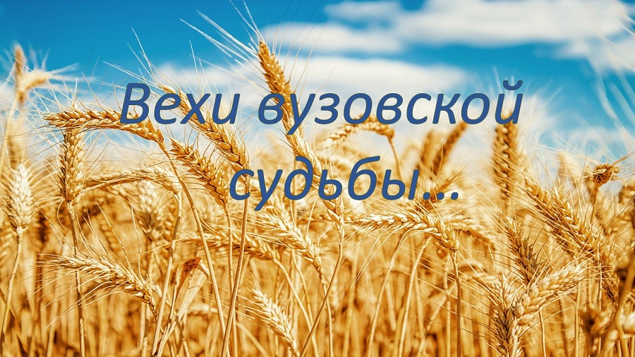 Вехи вузовской судьбы